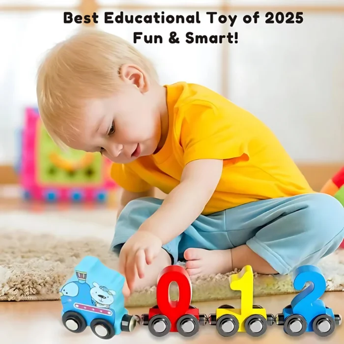 Learning Train CartWe Brain Intelligence Magnetic Montessori Number Learning Train Toy ...